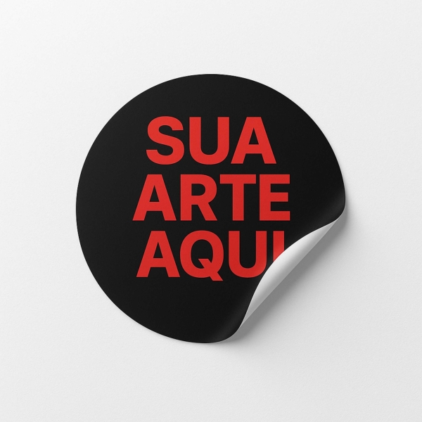Adesivo Redondo Personalizado - 100 unidades