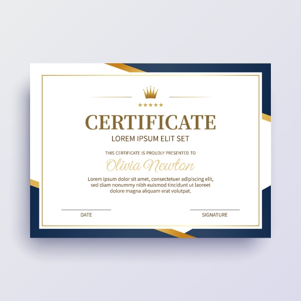 10 Certificados Papel Couchê