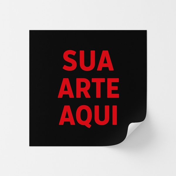 Adesivos Corte Reto Personalizados - 100 unidades